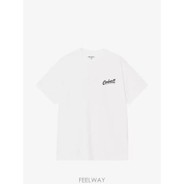 26 FW 칼하트 로고 프린트 코튼 티셔츠 I03753702XX TP456247198
