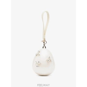 Simone Rocha 26 FW �ø� �λ� crystal embellished Egg tote bag BAG110ECBOW077326 FW �ø� �λ� crystal embellished Egg tote bag BAG11