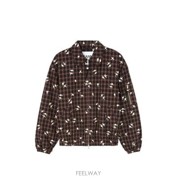 GANNI 26 FW ���� üũ �÷η� �ڼ� ��Ŷ A1010198 TP45586914826 FW ���� üũ �÷η� �ڼ� ��Ŷ A1010198 TP455869148
