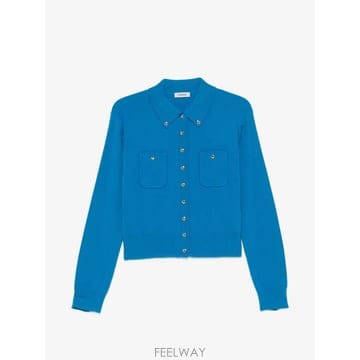 26 FW 산드로 버튼다운 셔츠 칼라 가디건 SFPCA01473 TP456116477