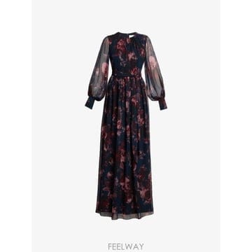 26 FW 에르뎀 플로럴 프린트 실크 크레폰 맥시 드레스 AW26G352624029 TP458871735