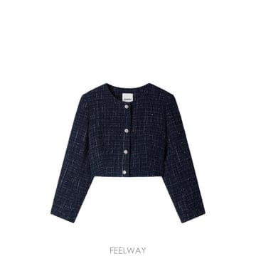 26 FW 산드로 트위드 이펙트 크롭 재킷 SFPVE01430 TP458711677