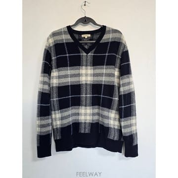 버버리 V넥 울 니트탑(M)