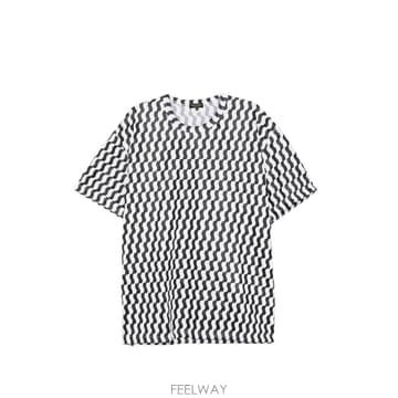Comme des Garcons 26 FW �ĵ������� ���̺� ����Ʈ Ƽ���� PQT011051WHTBLK TP45484428926 FW �ĵ������� ���̺� ����Ʈ Ƽ���� PQT011051WHTBLK 
