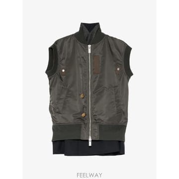 Sacai 26 FW ��ī�� layered bomber gilet 2608717 TP45861648226 FW ��ī�� layered bomber gilet 2608717 TP458616482