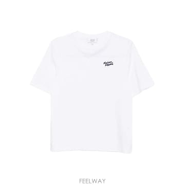 26 FW 메종 키츠네 로고 자수 코튼 티셔츠 PW00114KJ0119 TP455814014