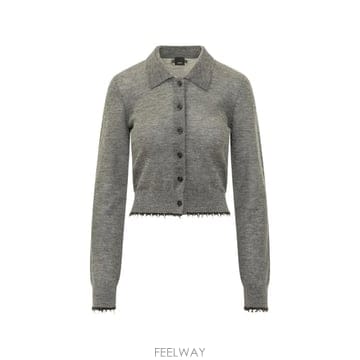 26 FW PINKO 마드리드 로우 에지 칼라 가디건 107331A3IQ TP456074980