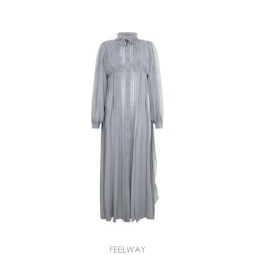 26 FW 알베르타페레티 러플 칼라 플리츠 맥시 드레스 A02155114 TP457341890