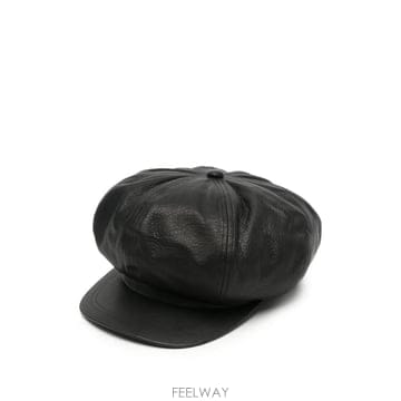 요지 야마모토 레더 베이커 보이 모자