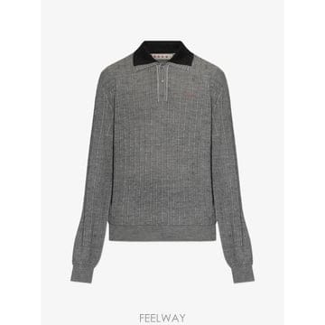 Marni 26 FW ������ ribbed long sleeve polo shirt POMG0097Q0UFW541 TP426 FW ������ ribbed long sleeve polo shirt POMG0097Q0U