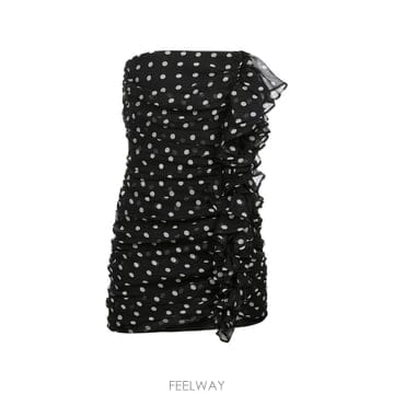 26 FW 니나리치 스트랩리스 폴카 도트 미니 드레스 26PCRO047SE1409 TP458810032