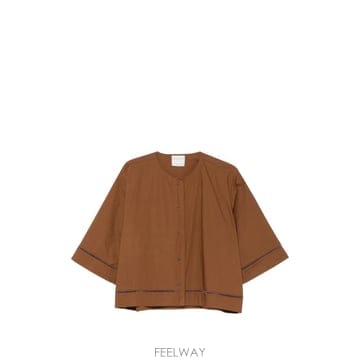 26 FW Forte Forte 패그고팅 트리밍 와이드 소매 셔츠 14836MYSHIRT TP45494866