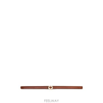 마쥬 슬림 스무스 레더 로고 벨트