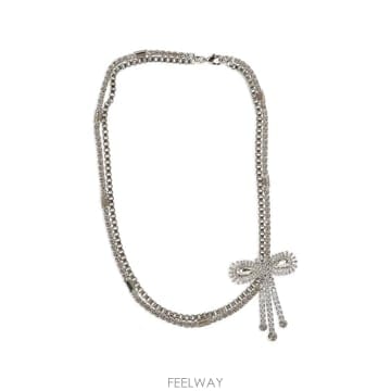 26 FW 알렉산드라리치 크리스털 장식 보우 디테일 네크리스 FABA3384J00240001 TP457092