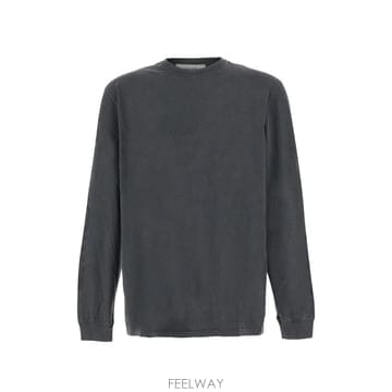 Golden Goose 26 FW Golden Goose long sleeved T shirt in anthracite cotton26 FW Golden Goose long sleeved T shirt in anthracite 