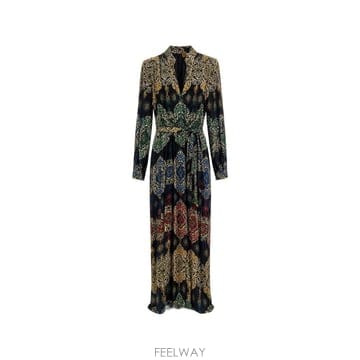 26 FW 앨리스앤올리비아 발렌시아 페이즐리 프린트 벨트 맥시 드레스 CC608P12505 TP4587804