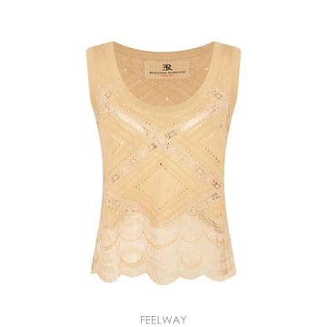 26 FW 에르마노설비노 레이스 트리밍 포인텔 니트 탑 D485L737APIJG31106 TP45446798