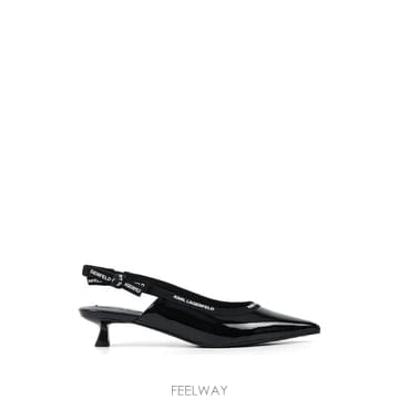 26 FW 칼라거펠트 페이턴트 피니시 슬링백 힐 펌프스 KL30109R1BP TP454714356