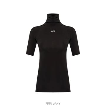 26 FW 오프화이트 로고 자수 하이 넥 탑 2FA00629TW003 TP457616103