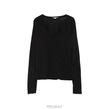 26 FW 제임스펄스 V넥 긴소매 티셔츠 WKJ3225 TP459001700