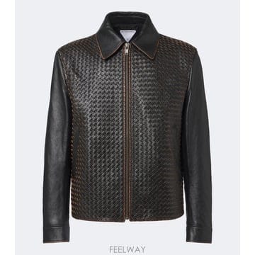 국내출고 Bottega Veneta 인트레치아토 레더 재킷