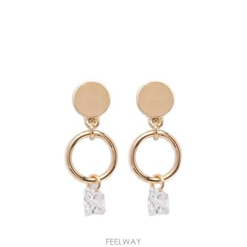 26 FW 디케이앤와이 크리스털 펜던트 후프 이어링 04G00904 TP457477096