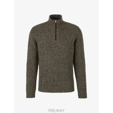 26 FW Fedeli 케이블 니트 쿼터 지퍼 스웨터 MU006586BABYALPACA TP458641494