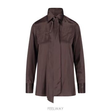 인더샵 Kiton 키톤 브라운 셔츠   블라우스