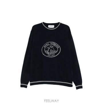 26 FW 아이스버그 로고 인타르시아 팁 스웨터 A0117081 TP458940458