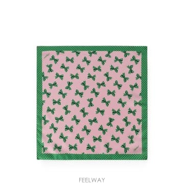 26 FW 모스키노 보우 프린트 폴카 도트 스카프 Q003627D0M3431V TP457630311