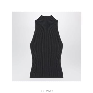 인더샵 ALAIA 알라이아 그레이 슬리브리스 탑