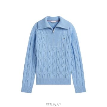 TOMMY HILFIGER 26 FW Ÿ�����ǰ� cable knit quarter zip sweater WW0WW46425 TP459226 FW Ÿ�����ǰ� cable knit quarter zip sweater WW0WW4