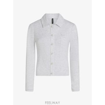 26 FW 칼라거펠트 펄 버튼 가디건 B3W44007257 TP454346205