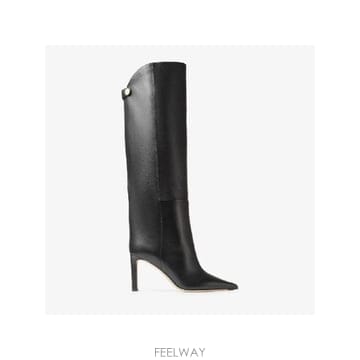 인더샵 JIMMY CHOO ALIZZE 85 레더 니 하이 부츠힐