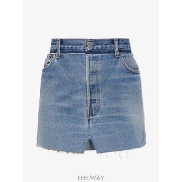 당일배송 베트멍 페이디드 이펙트 언피니시드 컷 미니 스커트