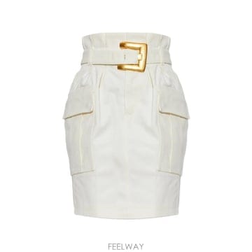 당일배송 발망 벨트 미니 카고 스커트
