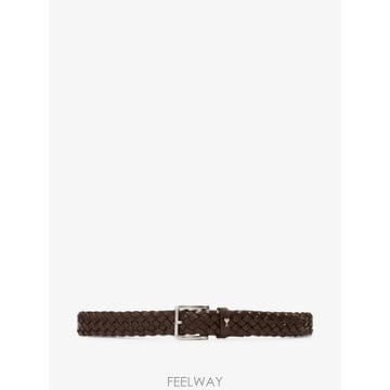 당일배송 아미 브라운 브레이디드 파리 카우 레더 벨트 30mm
