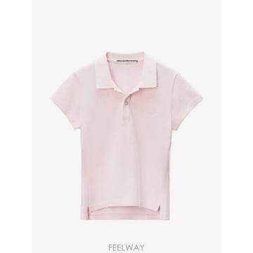 당일배송 알렉산더왕 로고 자수 피케 폴로 셔츠