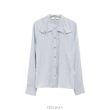 당일배송 끌로에 세로 스트라이프 셔츠