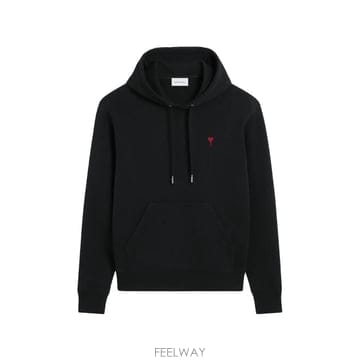 당일배송 아미 아미 드 쾨흐 블랙 코튼 후디