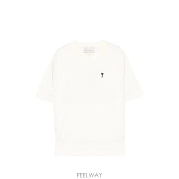 당일배송 아미 화이트 코튼 플레이스 데 빅투아 프린트 티셔츠