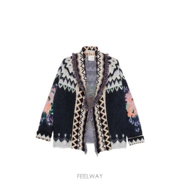 26 FW Forte Forte 프린지 트리밍 가디건 15456MYKNIT TP459274030