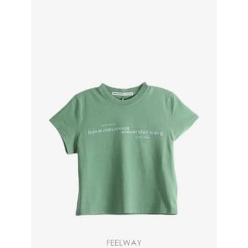 당일배송 알렉산더왕 로고 프린트 반소매 티셔츠