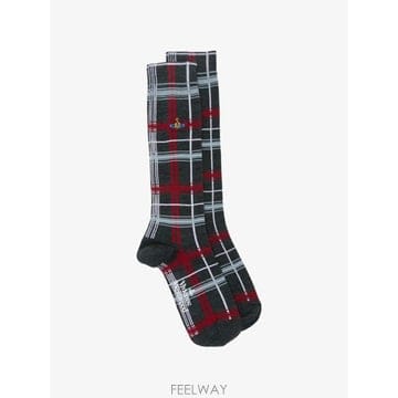 비비안 웨스트우드 구체 타탄 양말 멀티컬러