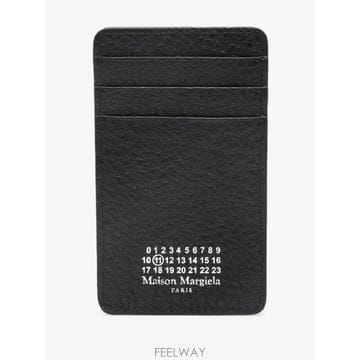 당일배송 메종마르지엘라 포 스티치 프린트 레더 카드홀더