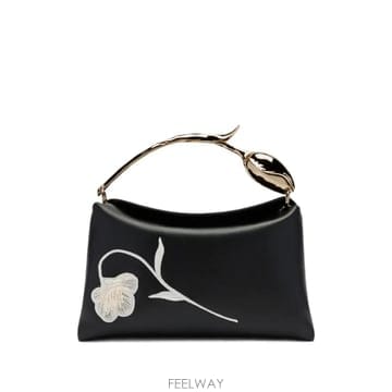 ERDEM 26 FW ������ medium Bloom leather tote bag PF26B210011000 TP45826 FW ������ medium Bloom leather tote bag PF26B210011