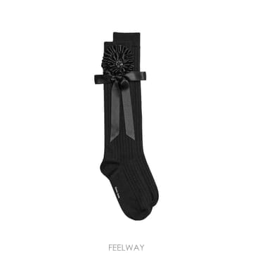26 FW 시몬 로샤 리본 로제트 롱 양말 SOCK69RB0647BLACKJET TP458770063