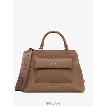 Armani 26 FW Armani Exchange logo plaque pebbled tote bag XW001545A26 FW Armani Exchange logo plaque pebbled tote bag XW0