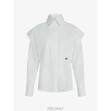 26 FW 칼라거펠트 숄더 디테일 셔츠 B4W11009100 TP457395129