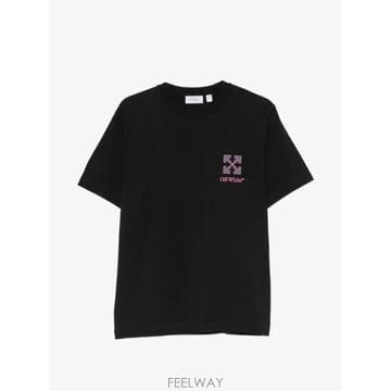 당일배송 오프화이트 애로우 로고 프린트 티셔츠
